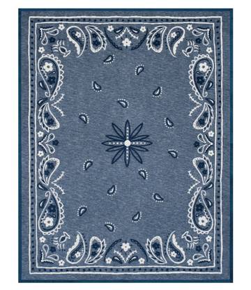 Vintage Blue Bandana Blanket