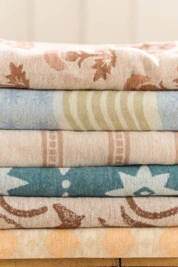 Tile Stripe Tan Lightweight Blanket