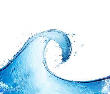 water wave on white background