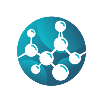 gaba molecule on white background