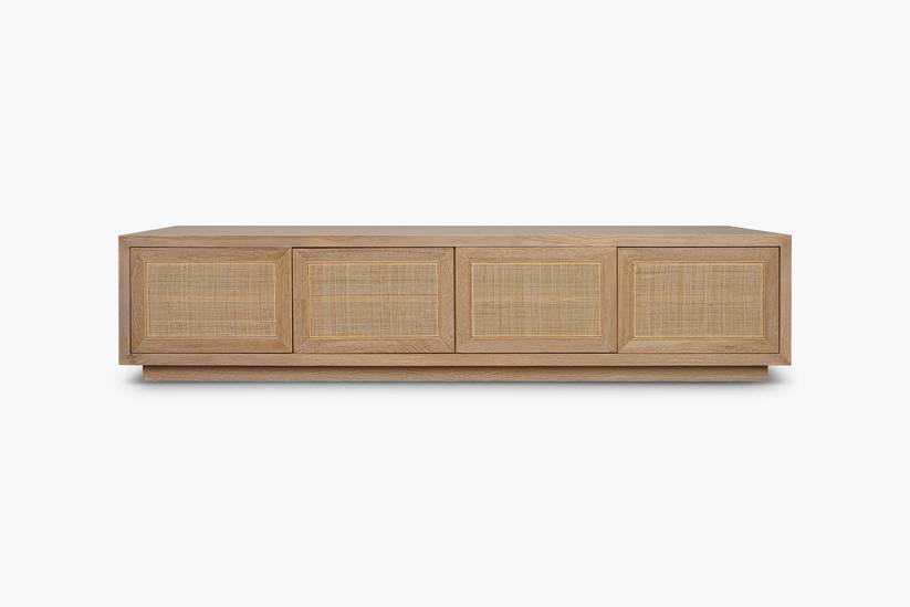 Washed Oak Bosca 4 Door Entertainment Unit
