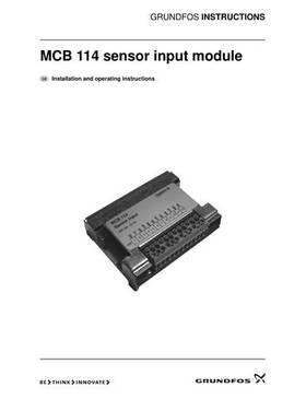 MCB 114 sensor input module (Installation and operating instructions)