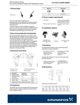 CPS 2 sensor 0-16 bar (Datasheet)