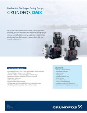 GRUNDFOS DMX, Mechanical Diaphragm Dosing Pumps (Leaflet)