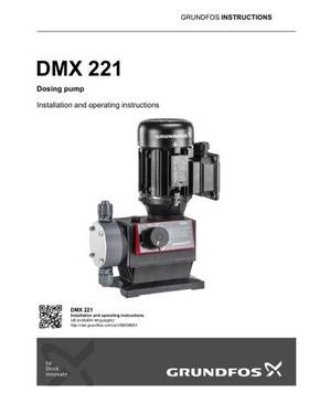 DMX 221, Dosing pump (Installation and operating instructions)