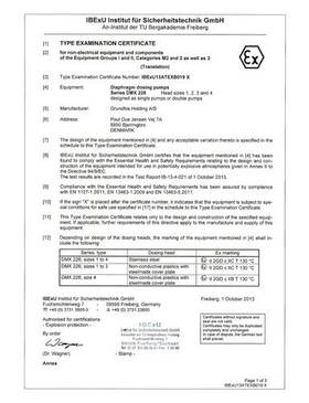 Type examination certificate ATEX DMX-DMH (from week 01-2014) (Certificate)