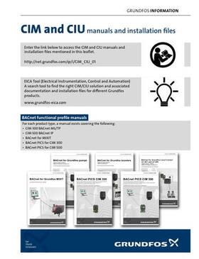 CIM and CIU manuals and installation files (Date sheet)