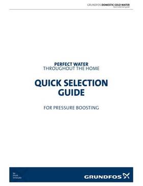 DCW Quick Selection guide for Pressure Boosting (Product brochure)