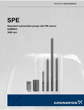 SPE, Regulated submersible pumps with PM motors (Data booklet)