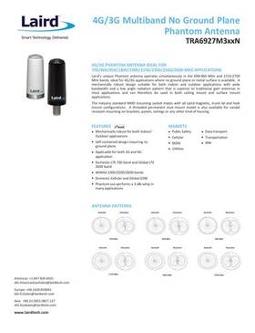 4G/3G Multiband No Ground Plane, Phantom Antenna (Data sheet)