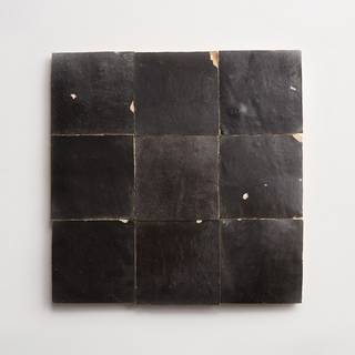 zellige | charred cedar (textured satin) | square 