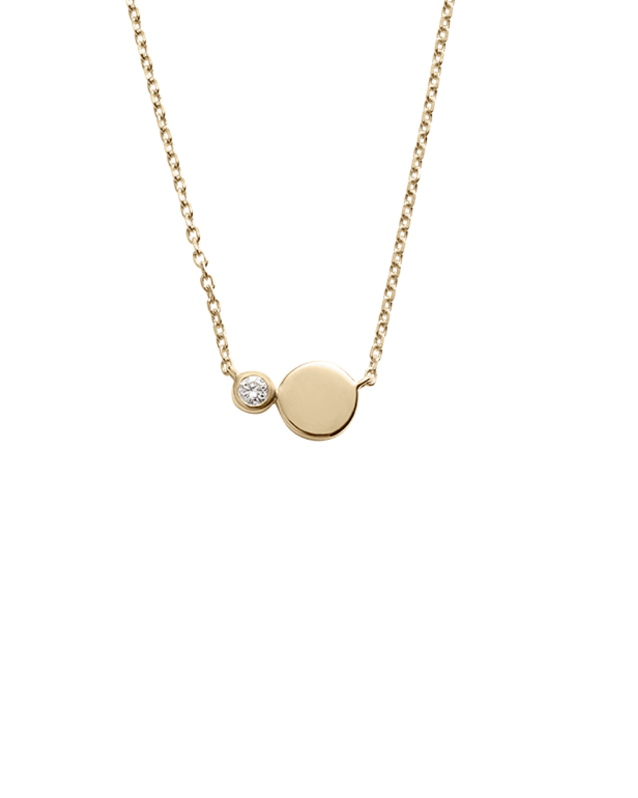 EVERLAST DIAMOND ENGRAVABLE NECKLACE (9K GOLD)