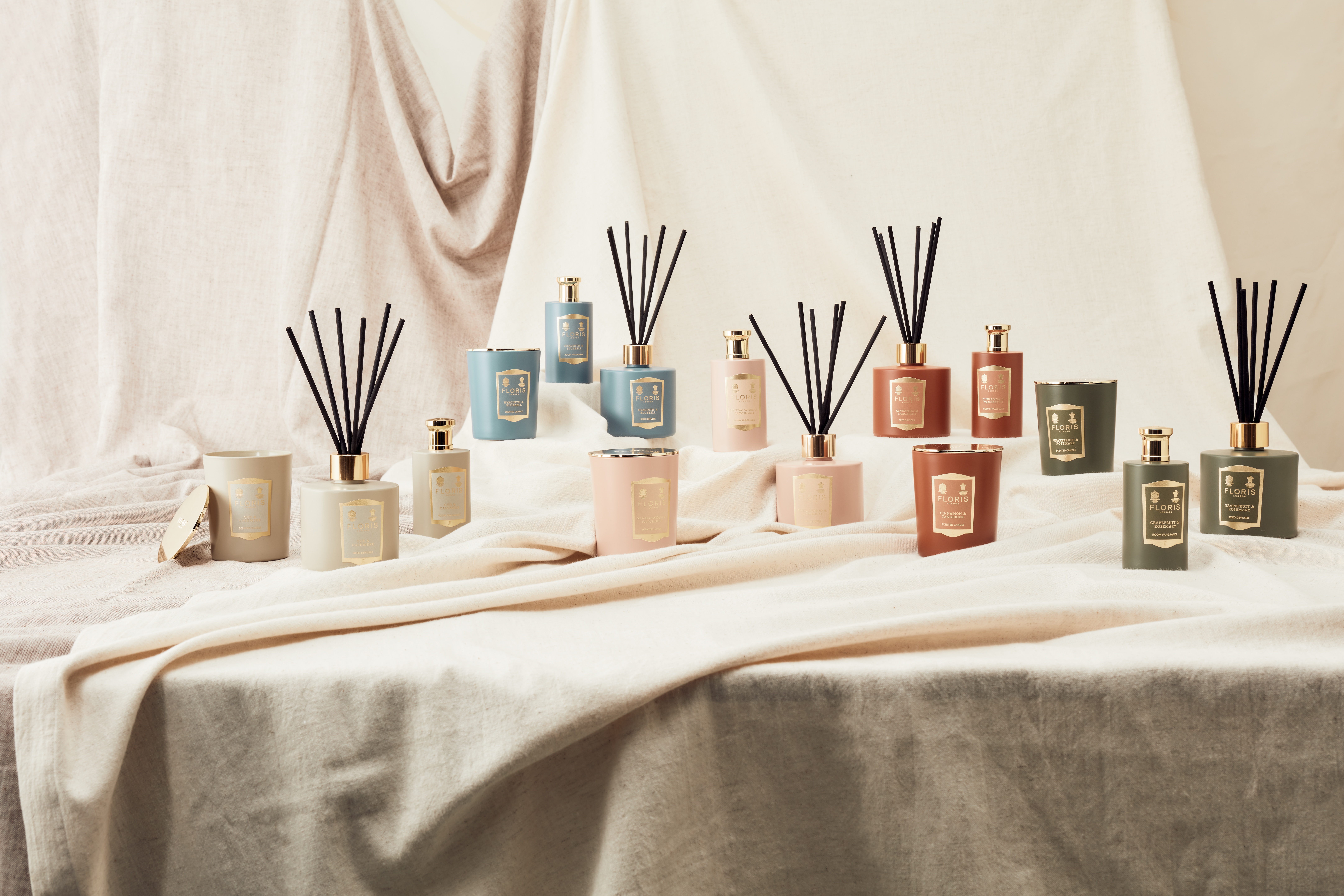 Floris home scented reed diffuser collection