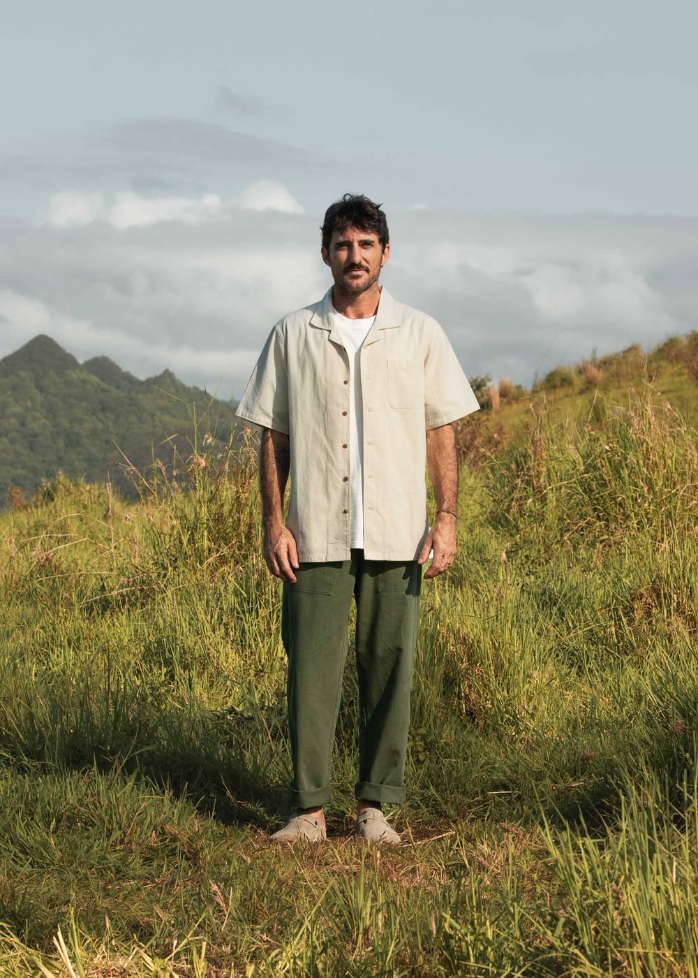 Linen Camp Collar Shirt