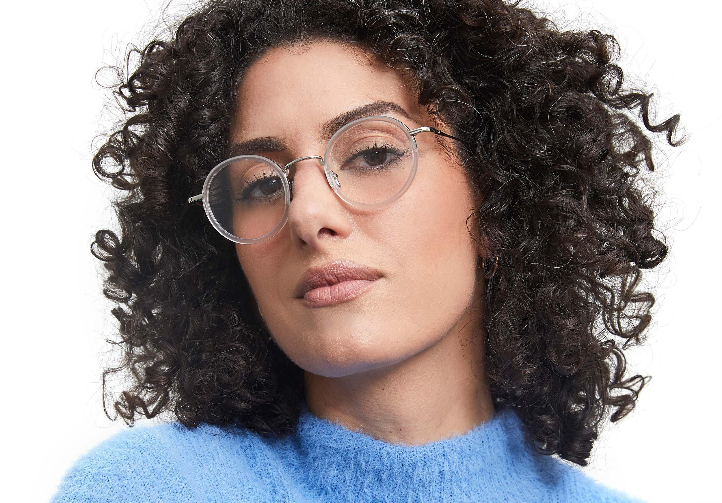 Photo of a man or woman wearing Nicolas Blue Light Army Green & Gold Blue Light Glasses by French Kiwis