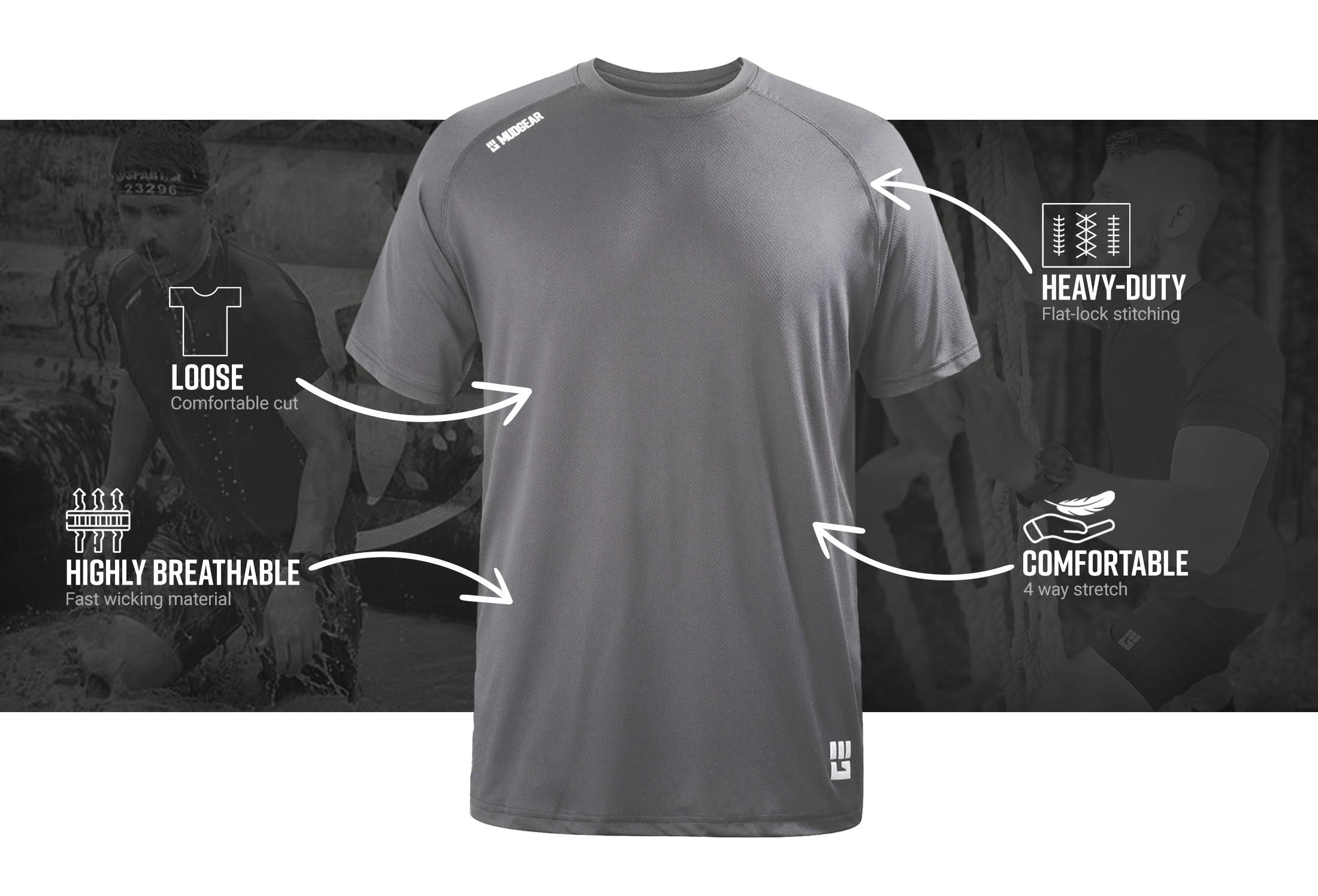 Men's Loose Fit Performance Shirt VX - Short Sleeve (Tornado