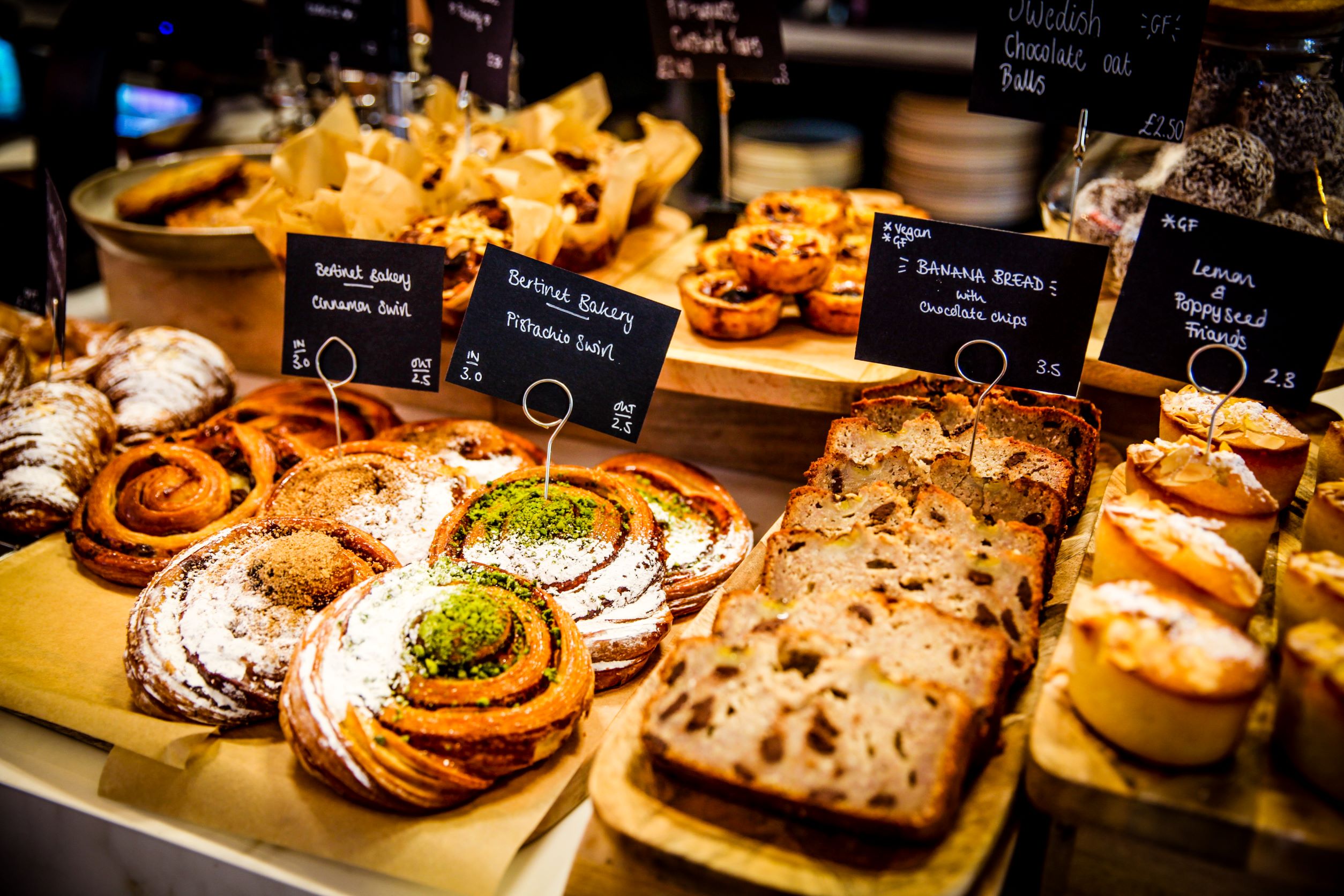 A selection of cakes and pastries 