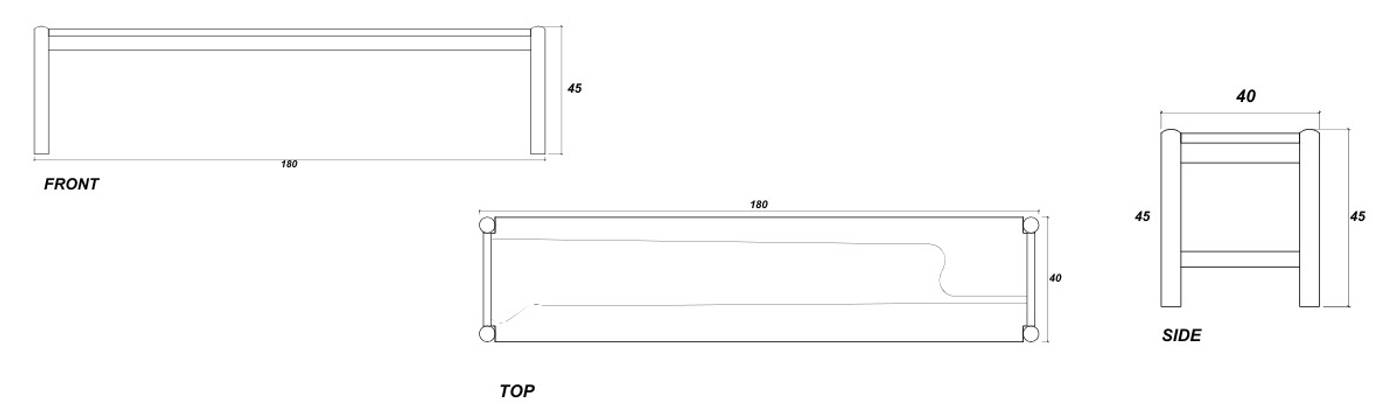 Taku Bench 90cm - European White Oak