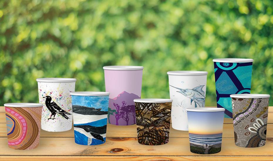 16oz (500ml) Single Wall Gallery Cup - Aqueous Coated - 89/90 Series