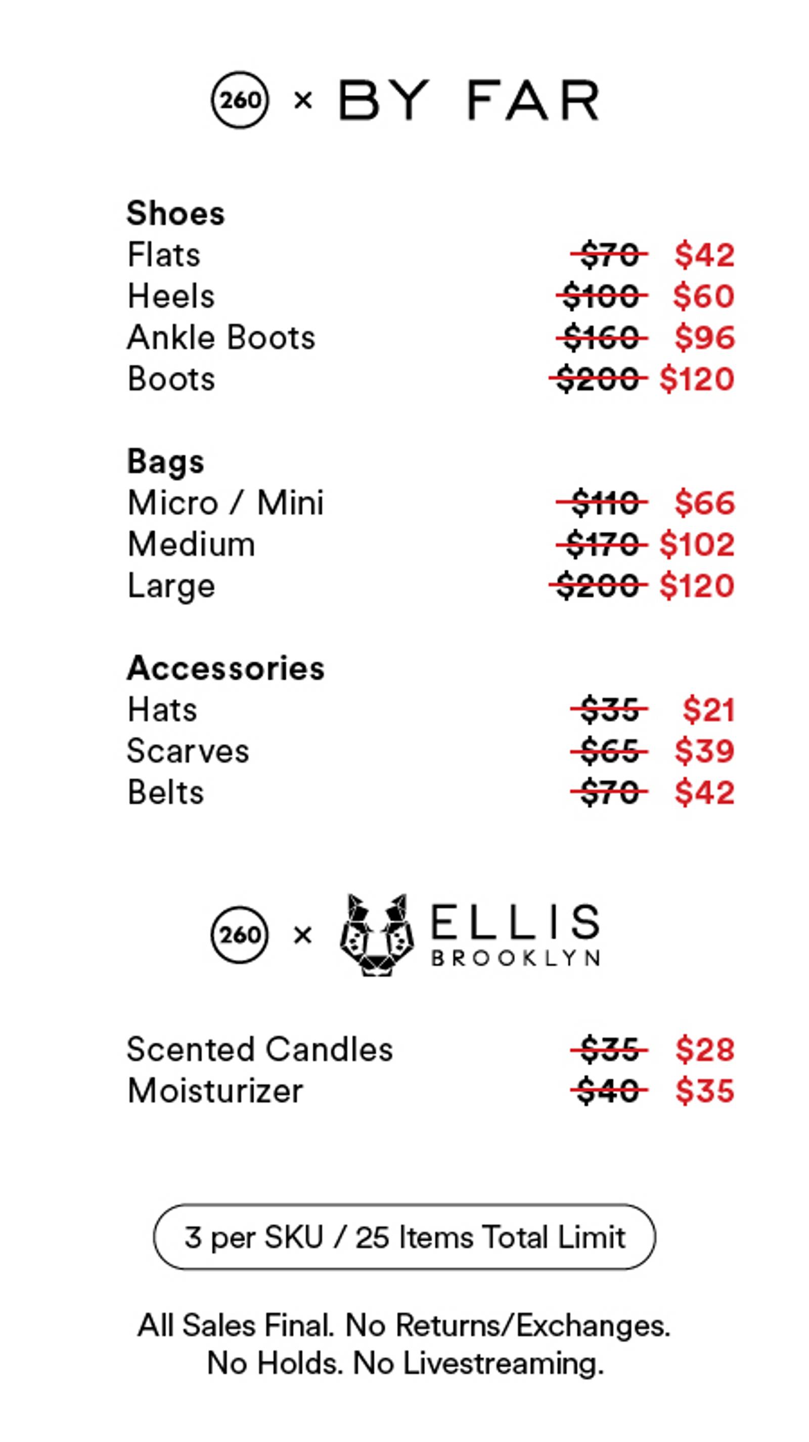 Price list