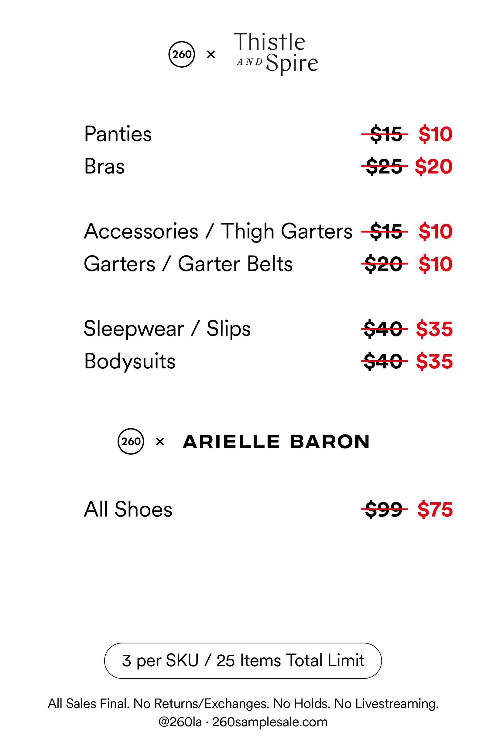 Price list