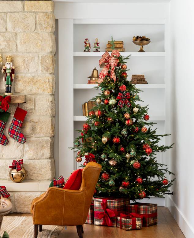 Vermont Green Pre-Lit Christmas Trees (Slim)