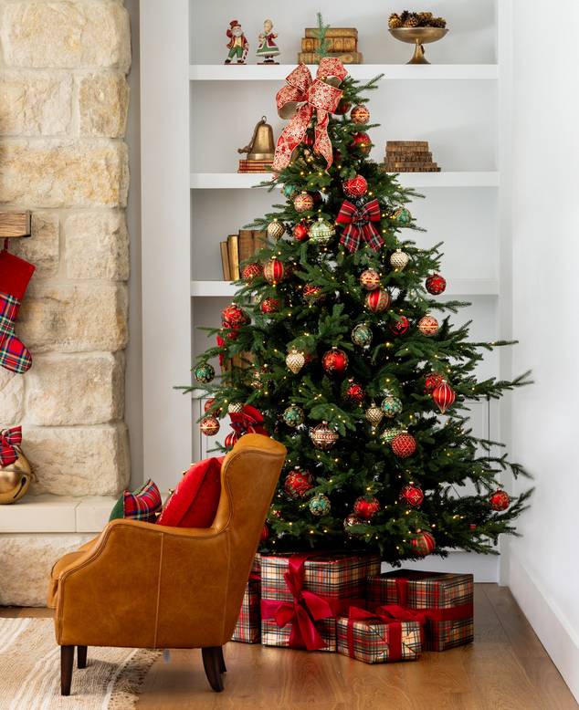 Vermont Green Pre-Lit Christmas Trees (Slim)