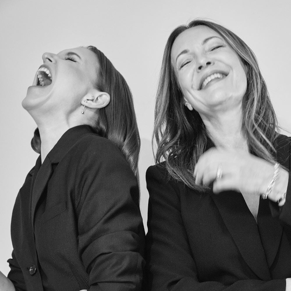 Mateja Weber and Susie Willis Laughing