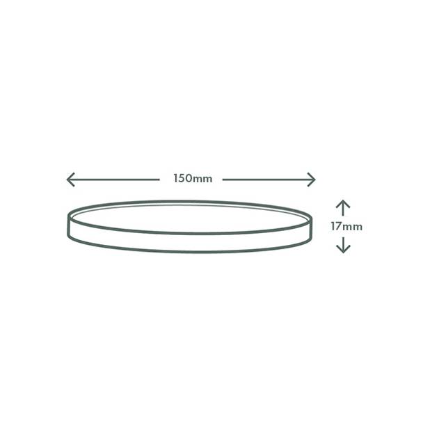 Round Paper Lid - Aqueous Lined - Kraft - 150 Series