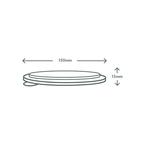Round PLA Lid - Clear - 150 Series