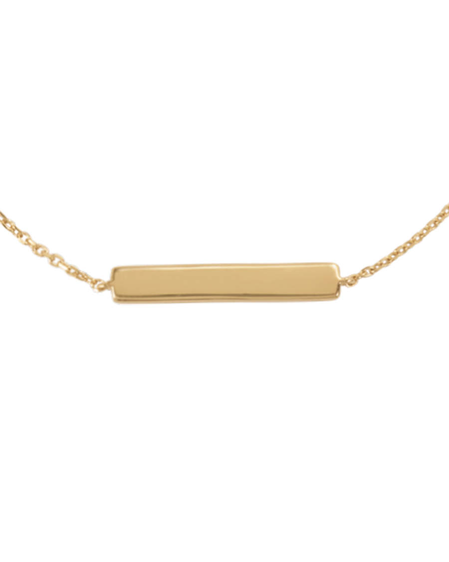 ENGRAVABLE BAR BRACELET (18K GOLD VERMEIL)