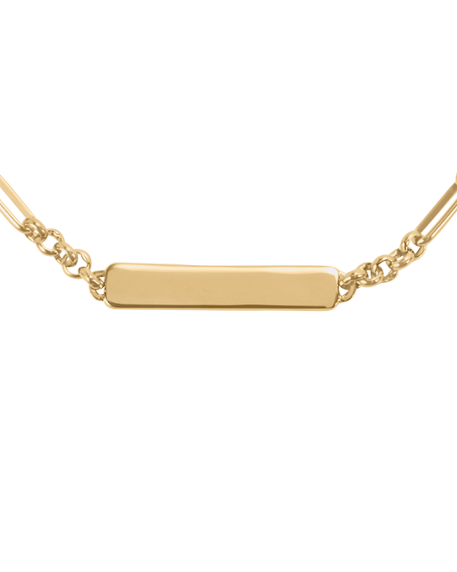 ENGRAVABLE BELCHER CHAIN BRACELET (18K GOLD PLATED)