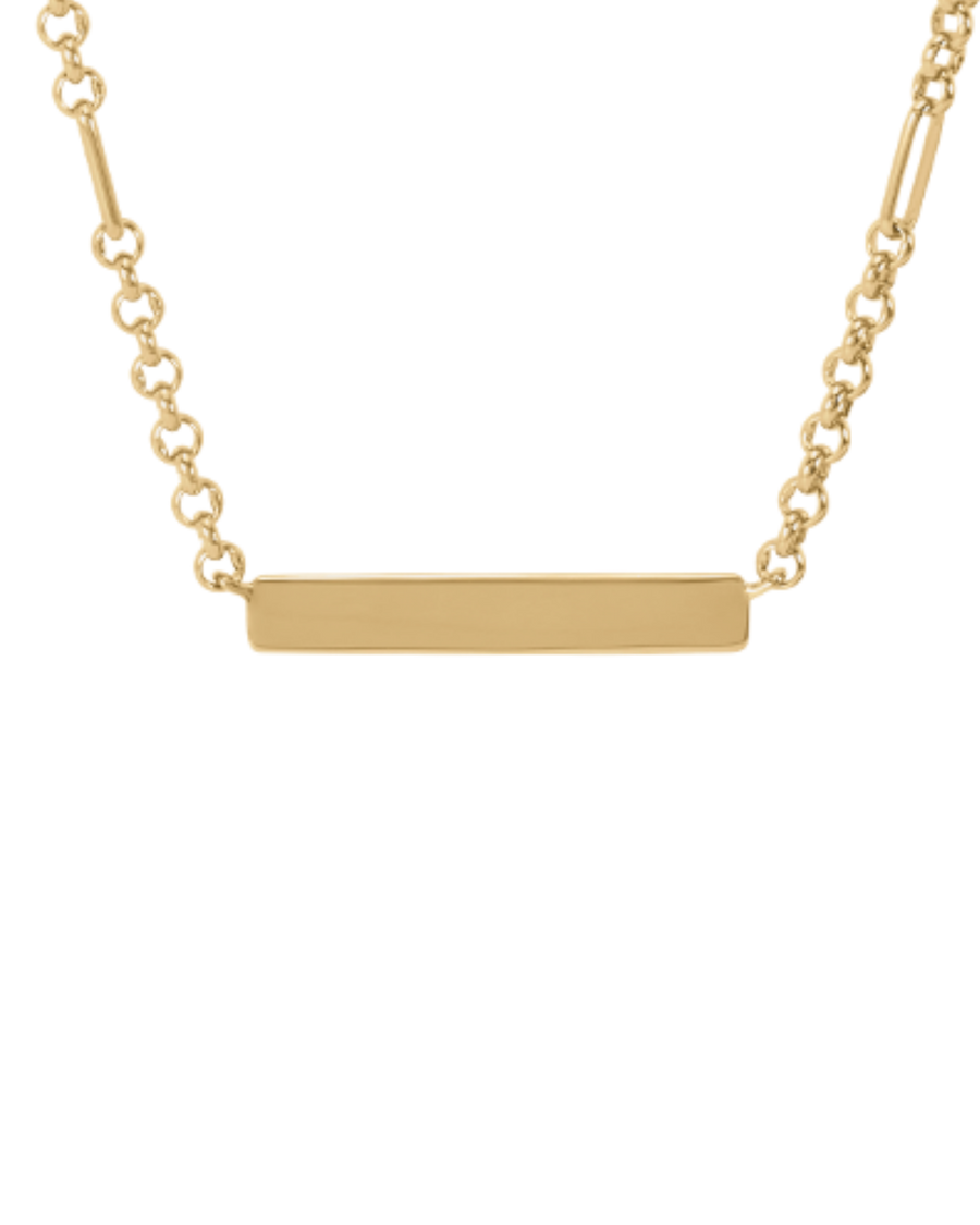 ENGRAVABLE BELCHER CHAIN NECKLACE (18K GOLD PLATED)