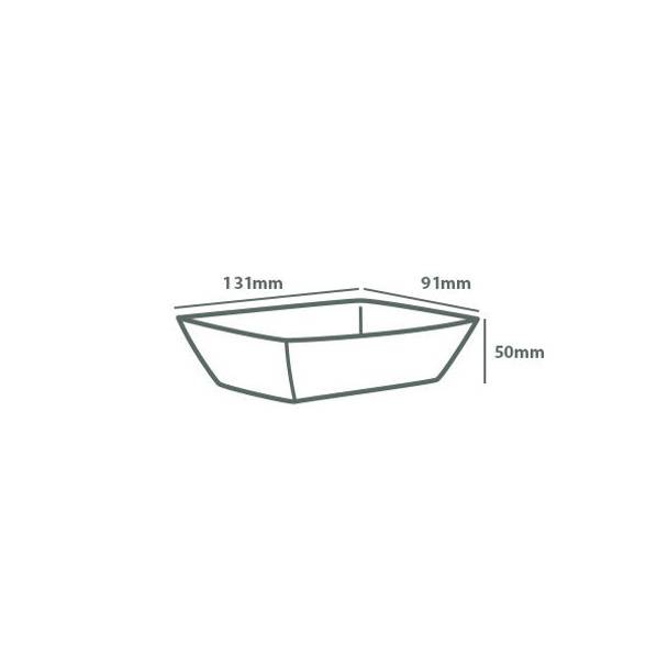 Food Tray #1 Small (131 x 91 x 50mm) Kraft Flute