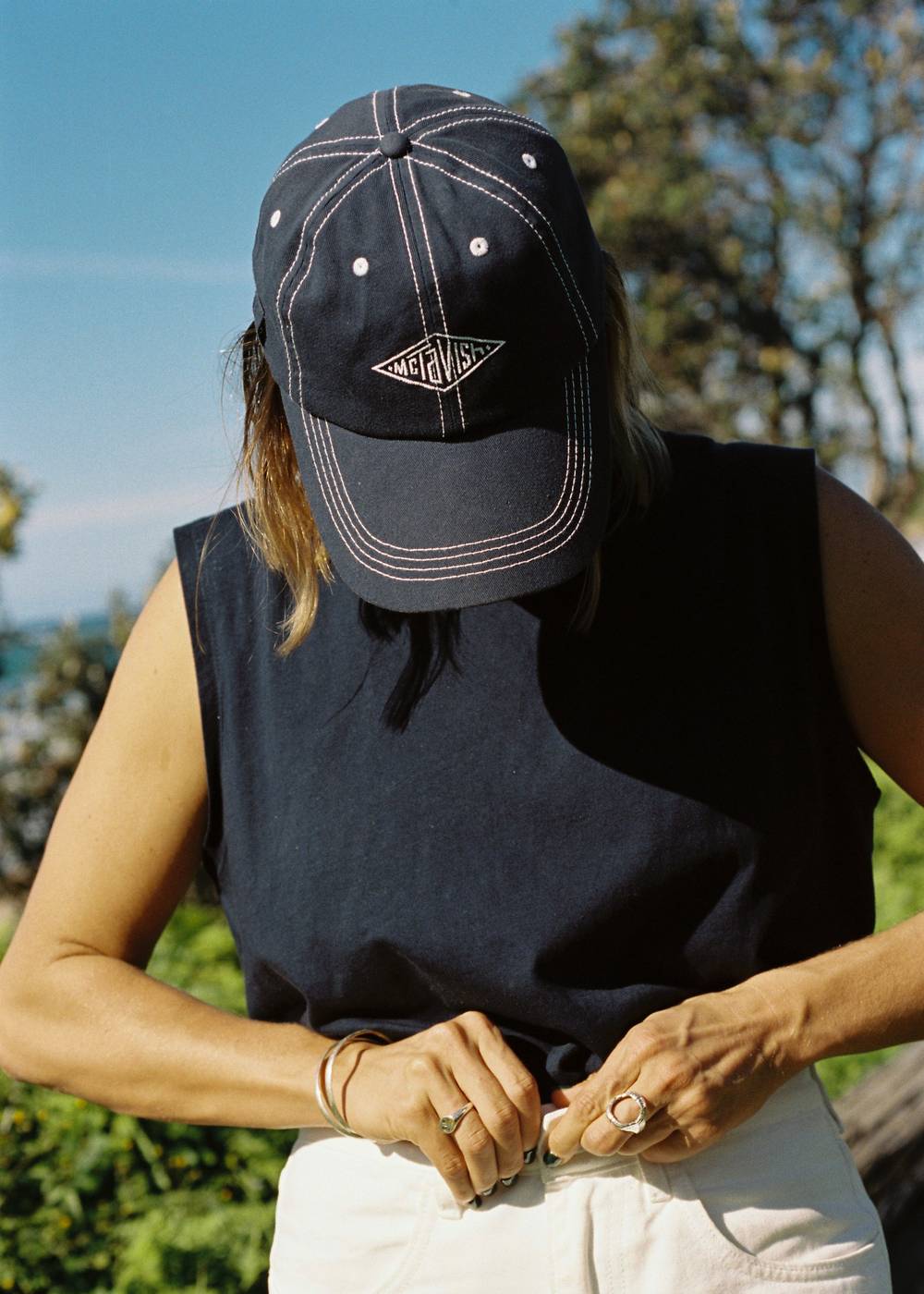 Stitched Diamond Cap