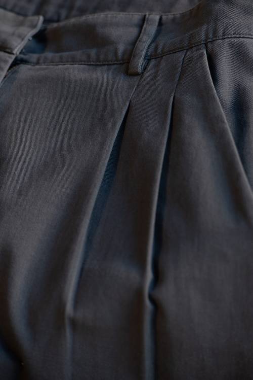 Double Pleated Twill Pants