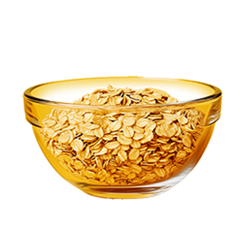 Prebiotic Fiber in a yellow glass bowl