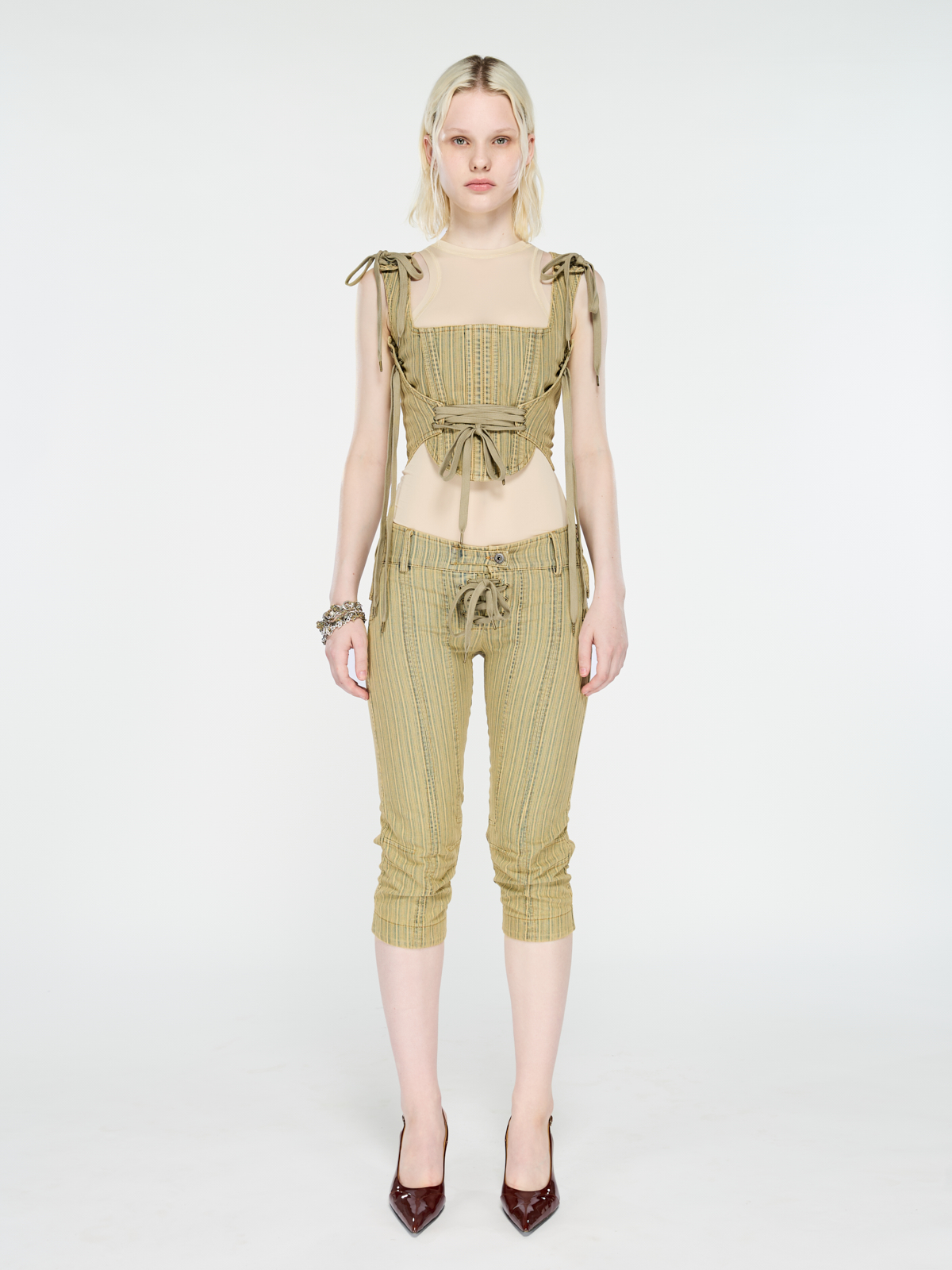 【KNWLS】プリントローライズシルクブレンドパンツ Trousers – KNWLS