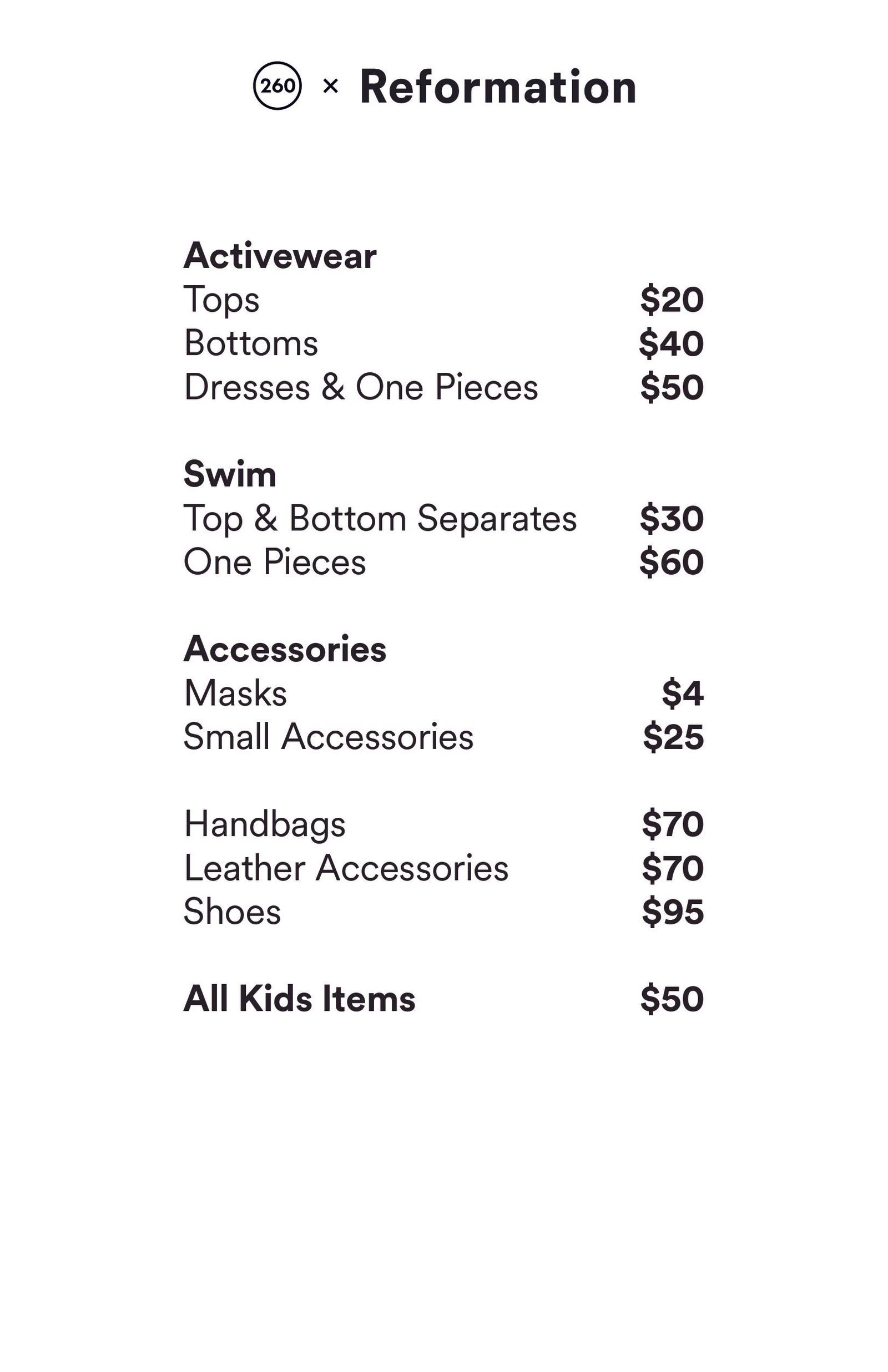 Price list