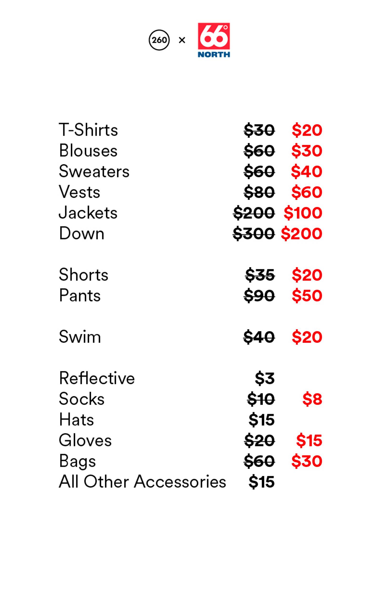 Price list