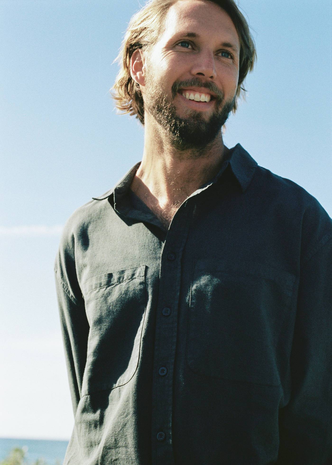 Linen Boxy Long Sleeve Shirt