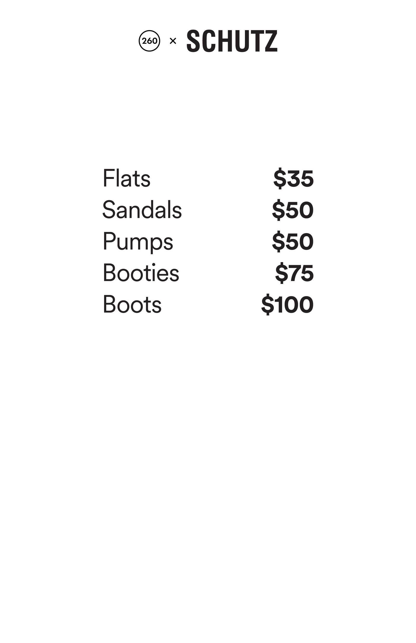 Price list