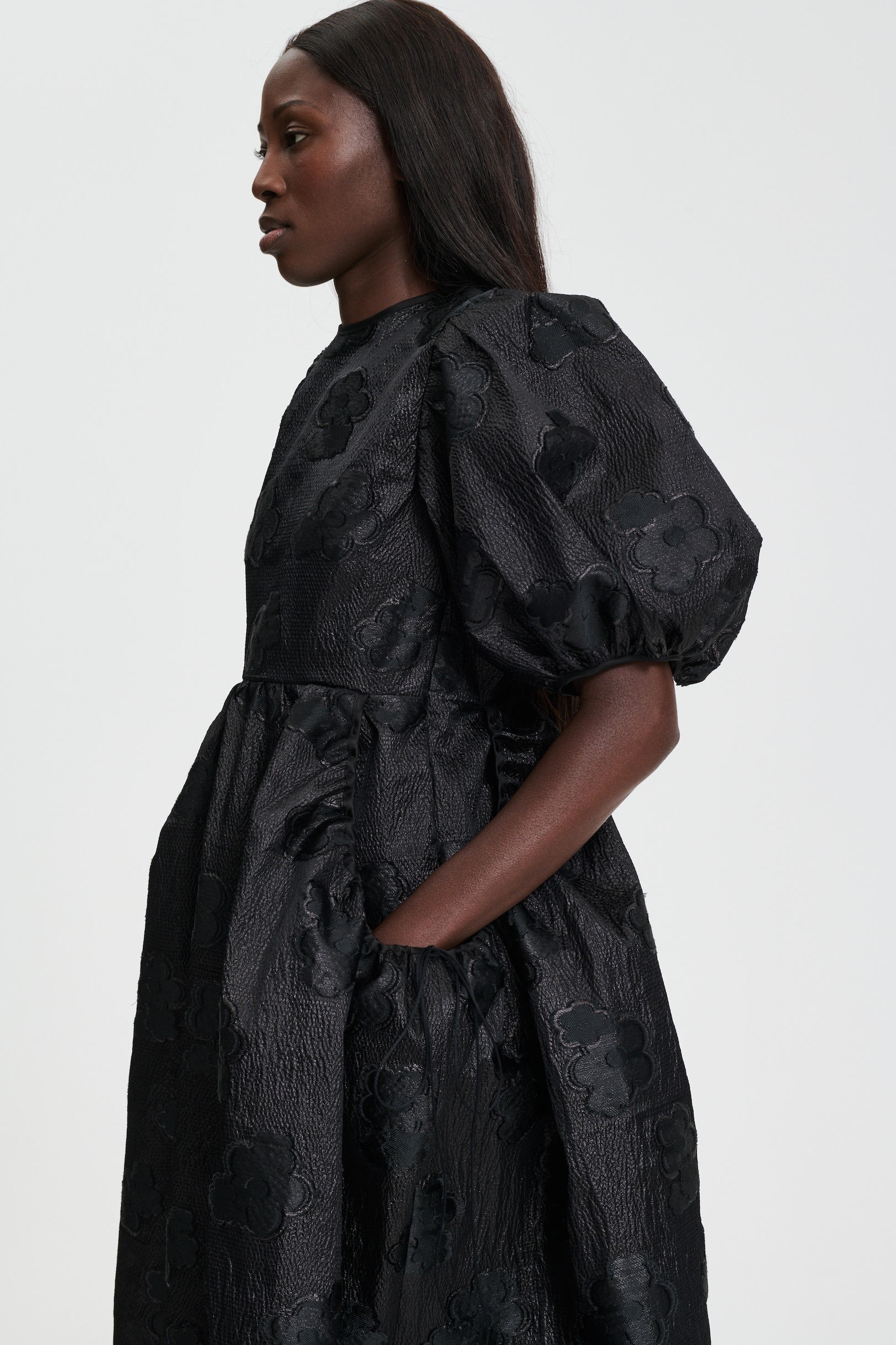 【Cecilie Bahnsen】LOLA DRESS LOLA | DRESS KUMO FIL-COUPÉ WHITE