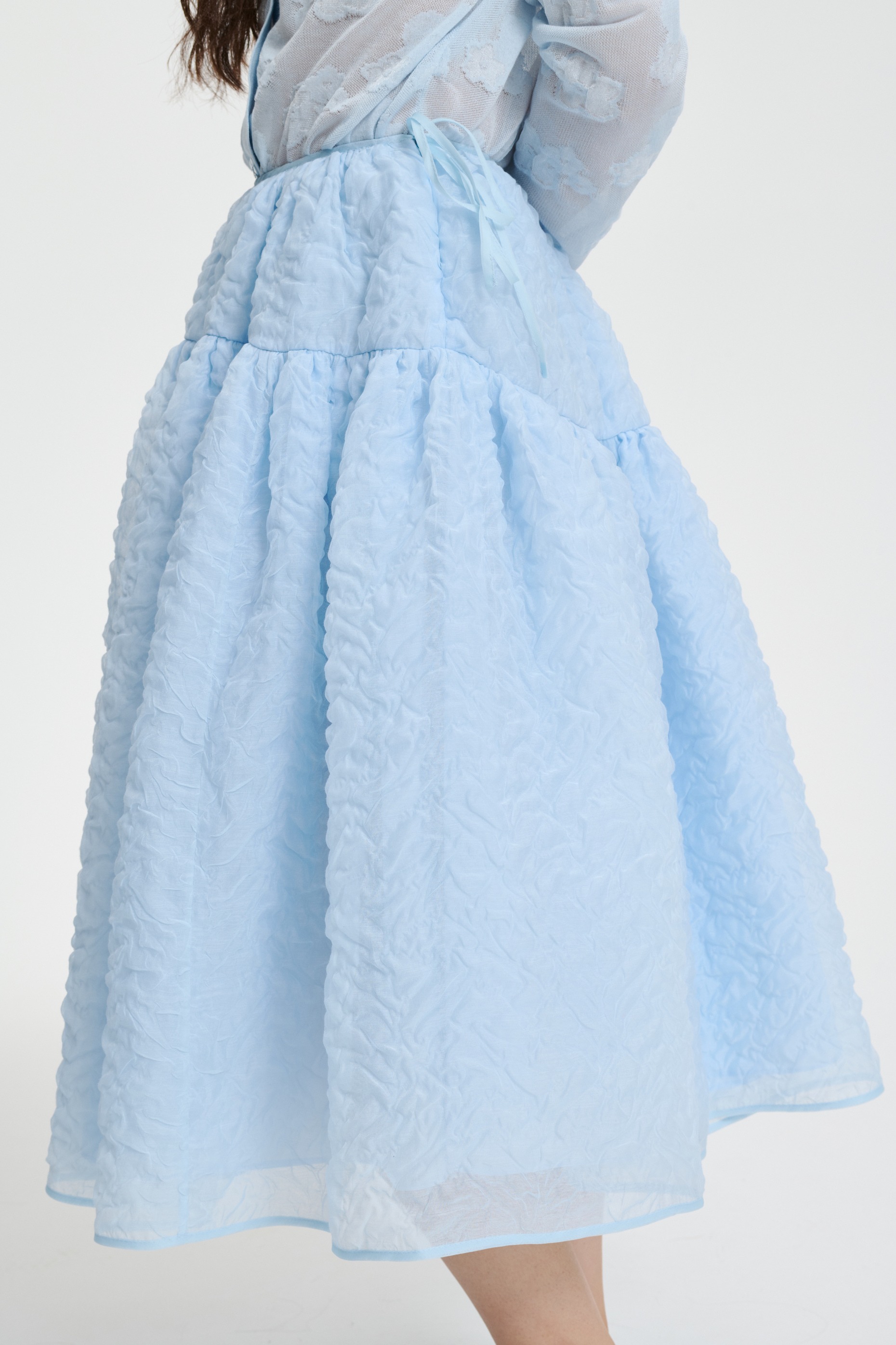 ROSIE | SKIRT NIMBUS MATELASSE PALE BLUE