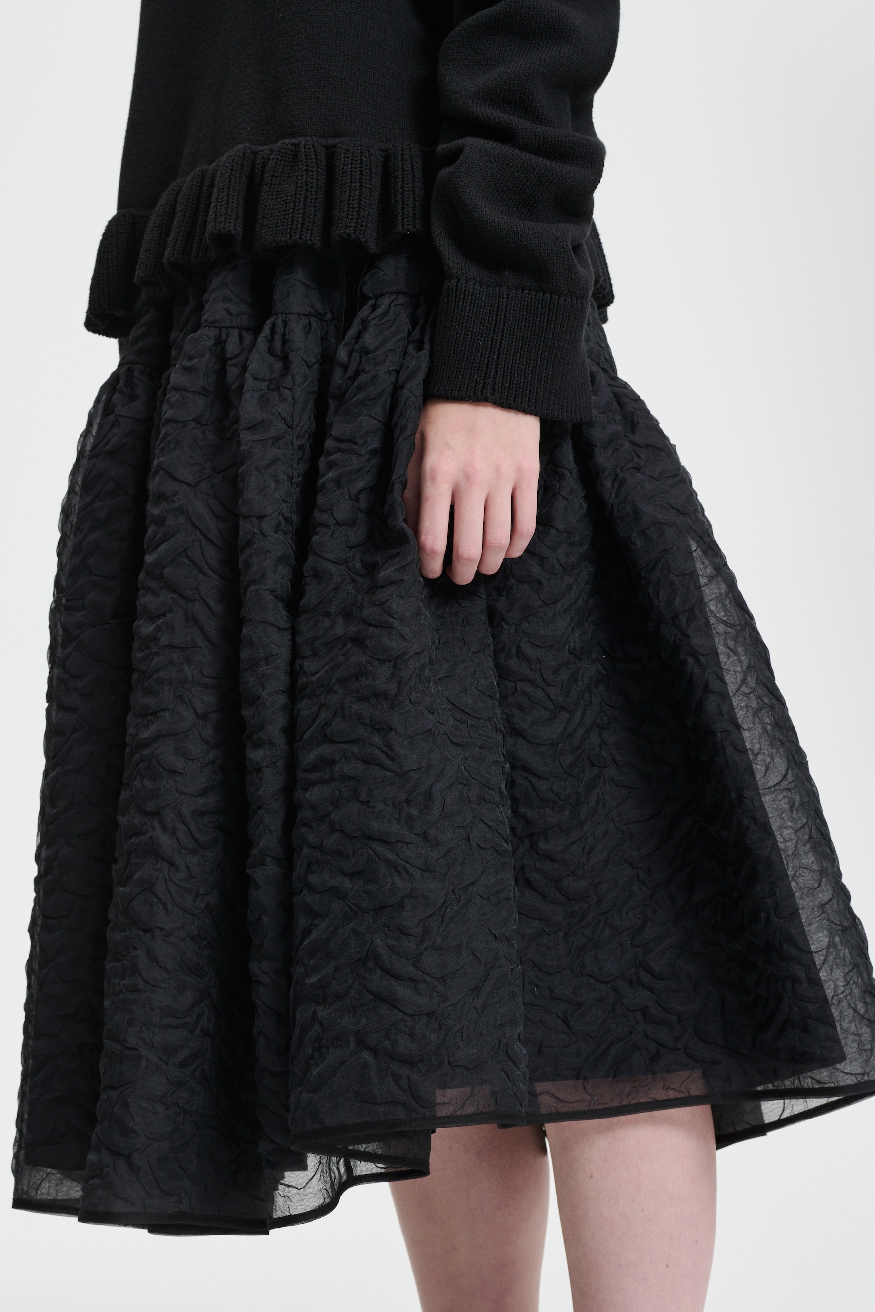 【CECILIE BAHNSEN】ROSIE スカート ROSIE | SKIRT NIMBUS MATELASSE BLACK