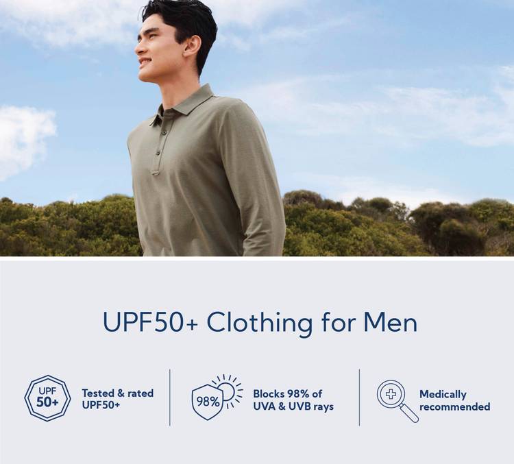 Sun Protective Long Sleeve T-Shirt UPF50+ for Men – Solbari