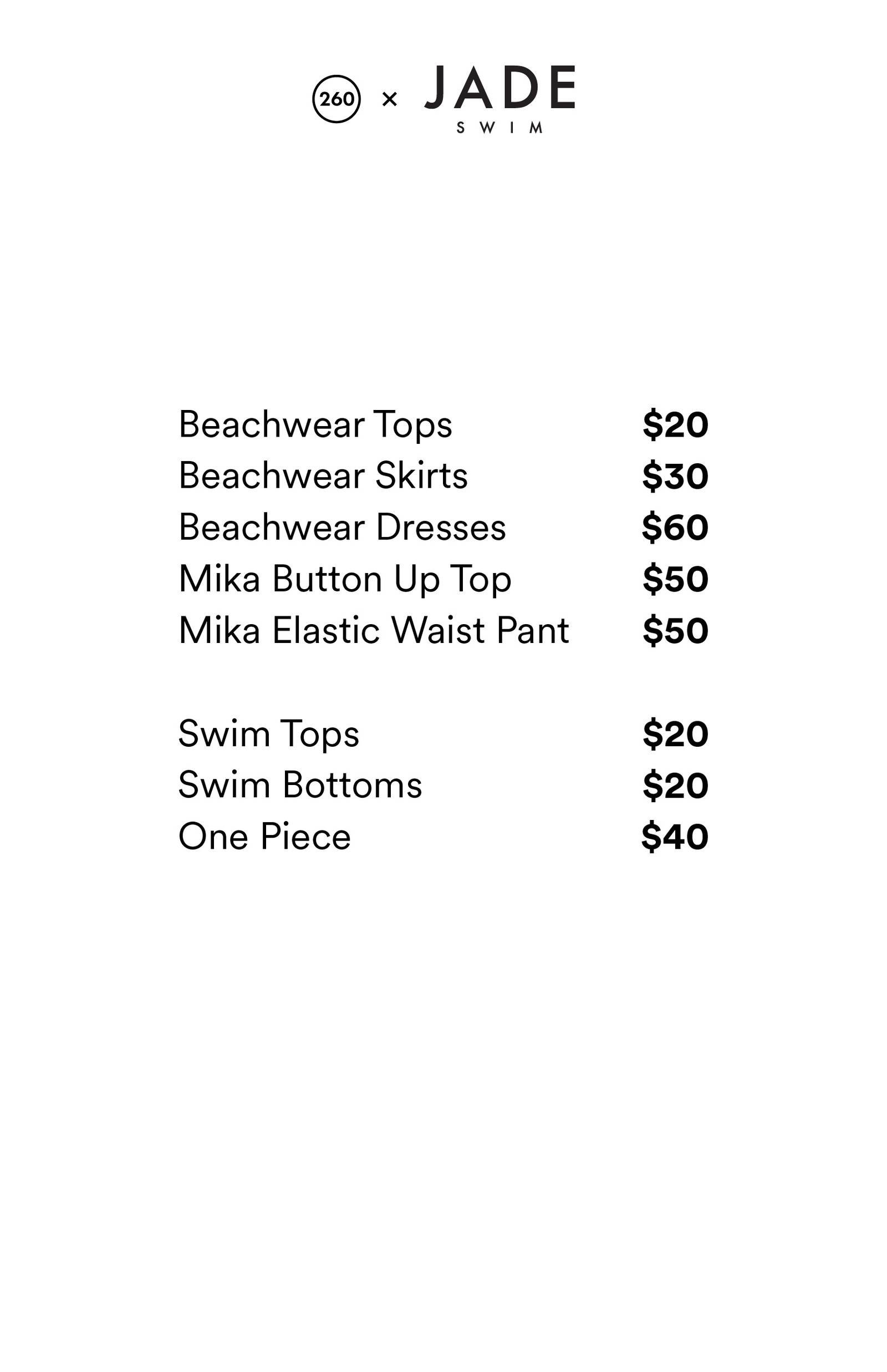 Price list