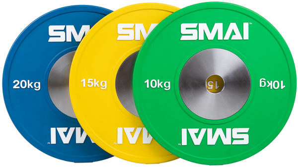 Competition Bumper Plate Set with Barbell - 90kg