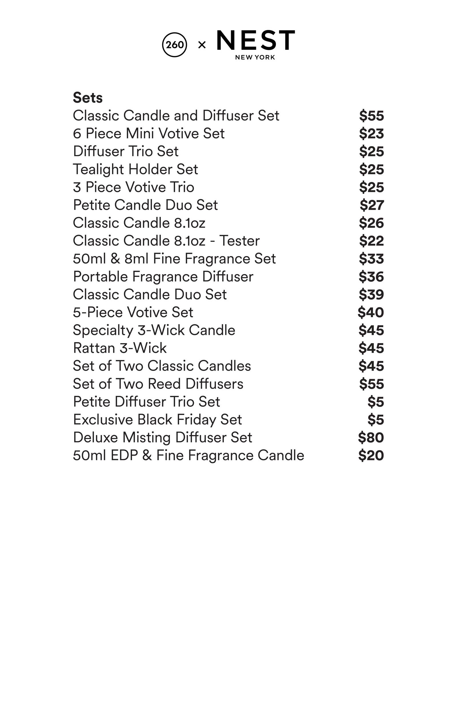 Price list