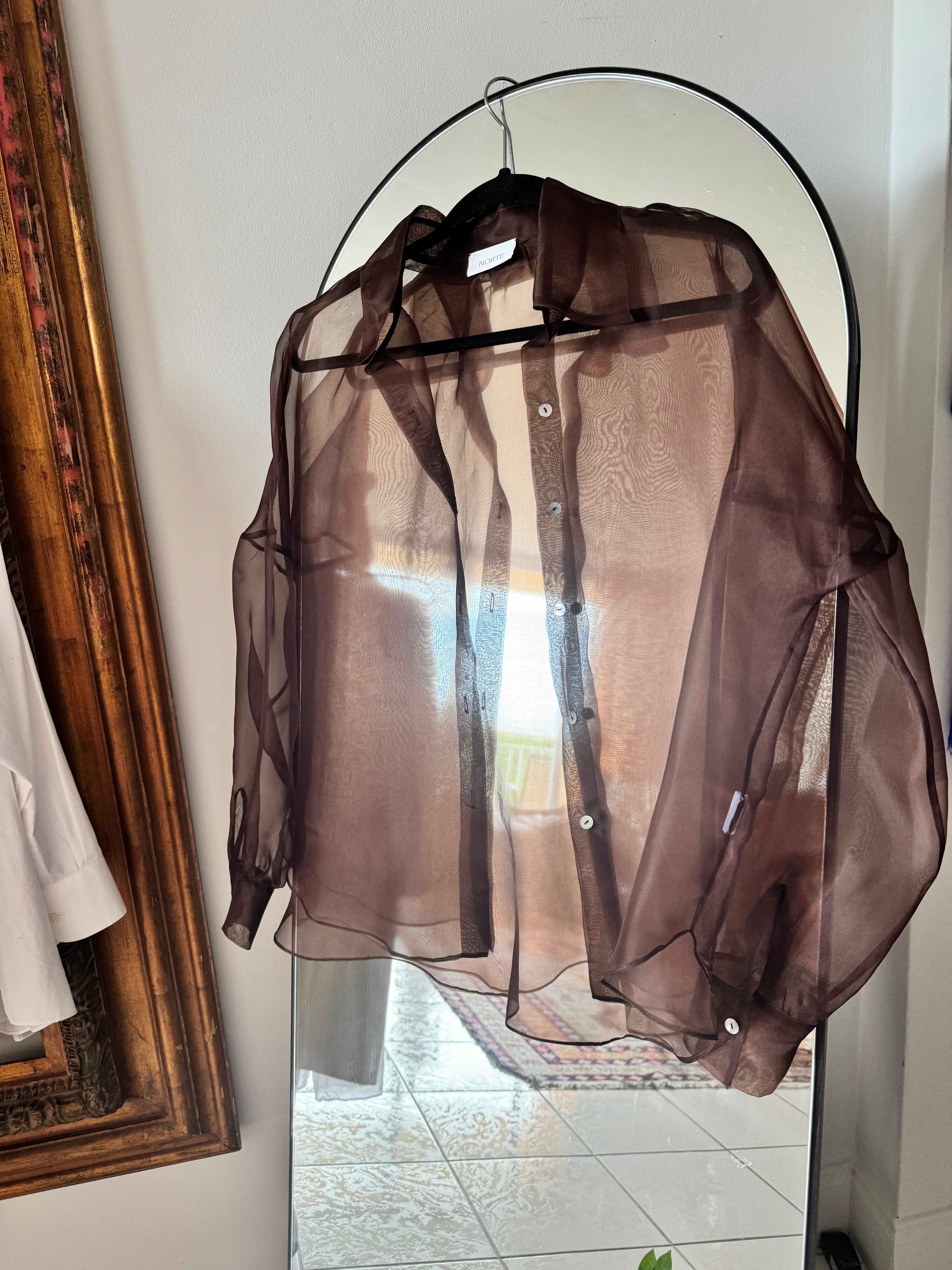 Product Image: Fora boyfriend shirt in Silk organza 